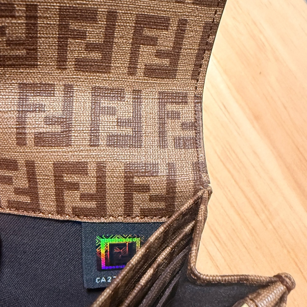 Fendi Monogram Brown Wallet with Gold Accent - Picture 8 of 15